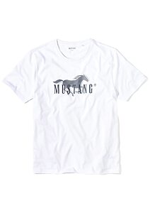 Pánské tričko s krátkým rukávem Mustang 4229-2100 bílé