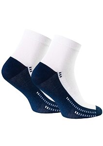 Kotníčkové ponožky pro muže Steven 302054 bílo-navy