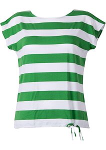 Dámské tričko Babell Lui-P bílo-zelený proužek