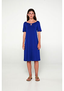 Letní šaty Vamp s krátkými rukávy 20512 modré