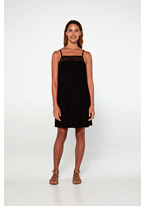 Jednoduché letní šaty Vamp bez rukávů 20517 černé