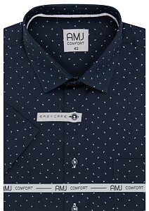 Elegantní košile AMJ Comfort slim VKSBR 1367 noční modř