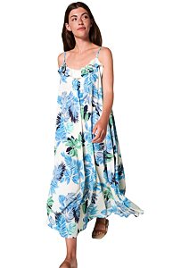 Letní šaty Vamp s úzkými ramínky 20418 modré