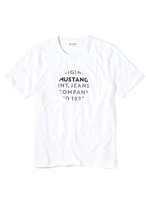 Pánské tričko s krátkým rukávem Mustang 4228-2100 bílé