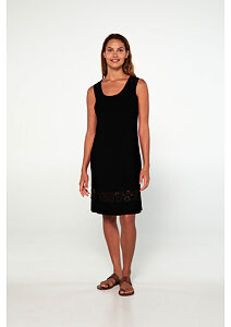 Jednoduché letní  šaty Vamp bez rukávů 20515 černé