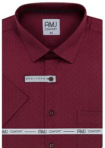 Elegantní košile pro muže AMJ Comfort VKBR 1362 bordo