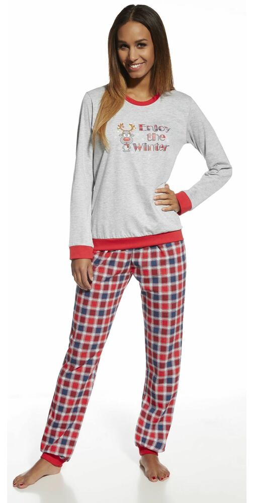 Dámské pyžamo Cornette Winter - červená