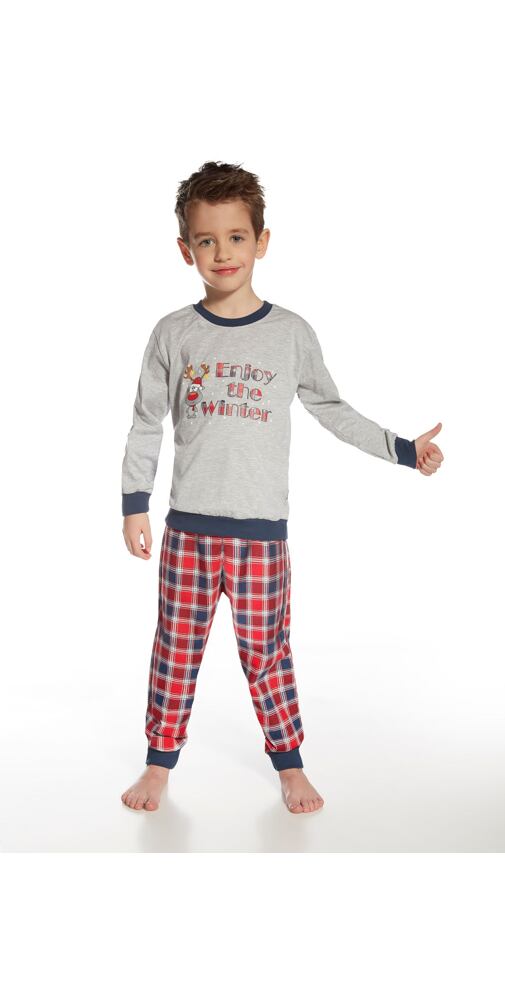 Dětské pyžamo Cornette Kids - Winter šedá