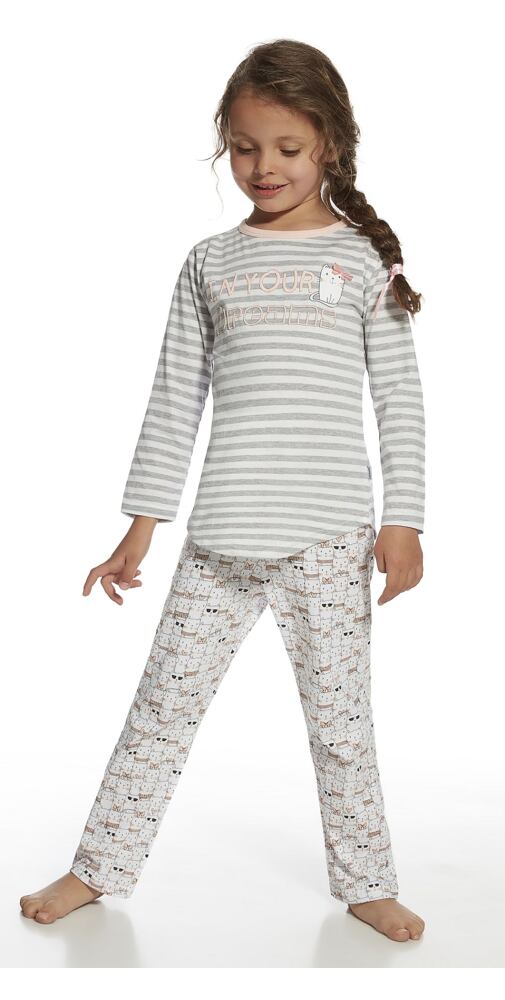 Dětské pyžamo Cornette Kids - In Your Dreams šedý proužek