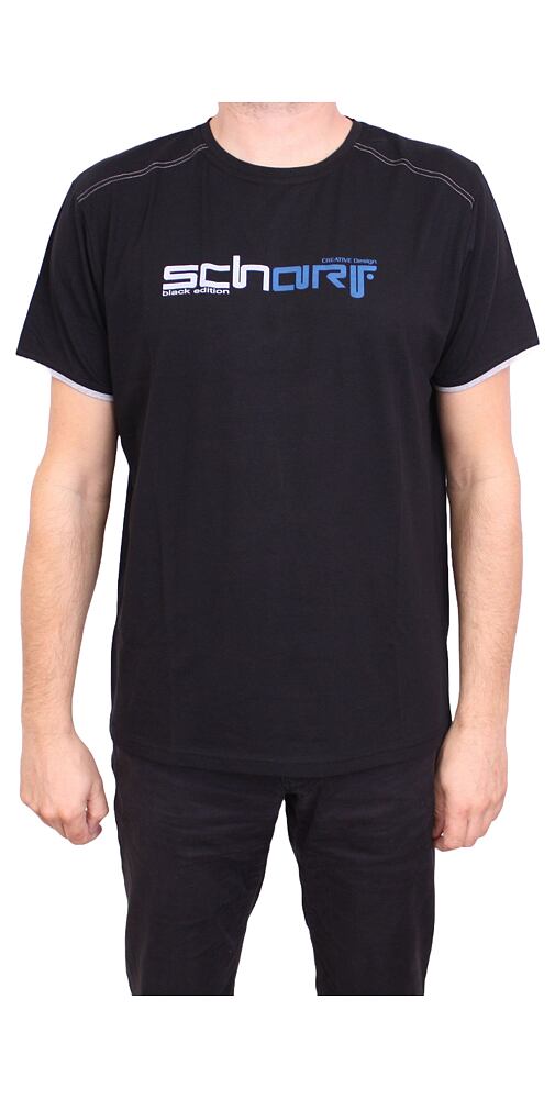 Pohodlné pánské tričko Scharf SFZ23052 černo-modrá 