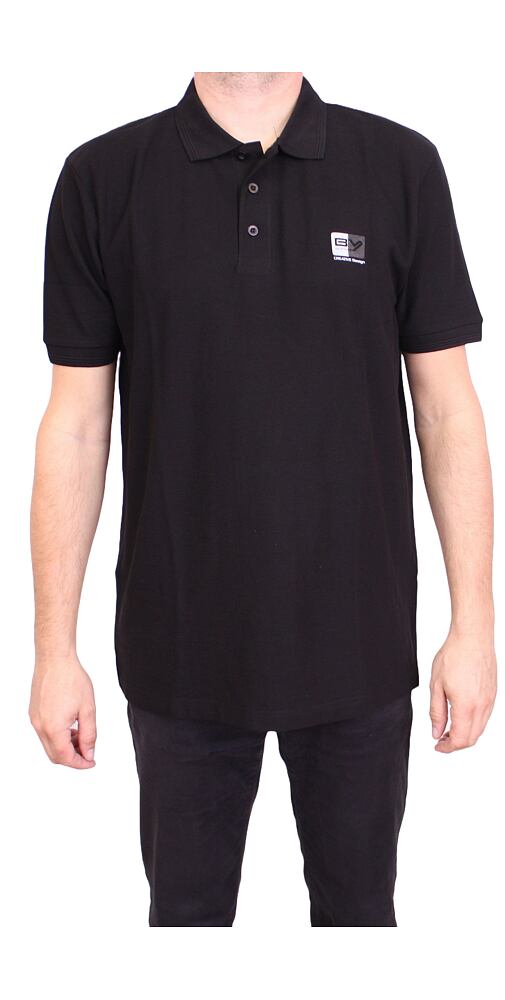 Příjemné pánské tričko s límečkem Scharf SFZ23057 černá