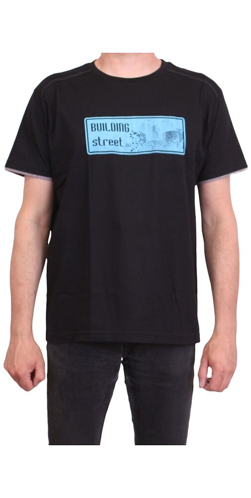 Pánské tričko s krátkým rukávem Scharf SFL24057 černo-modré
