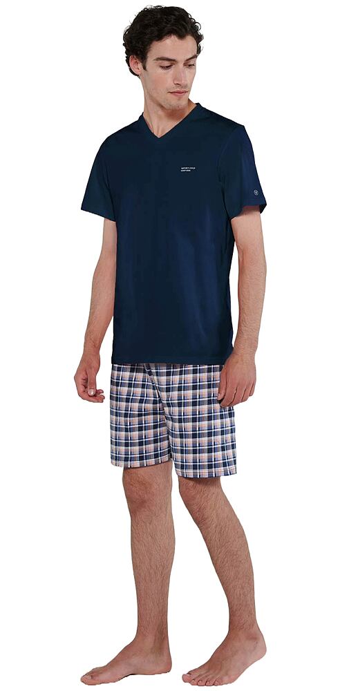 Bavlněné pánské pyžamo s krátkými rukávy 20620