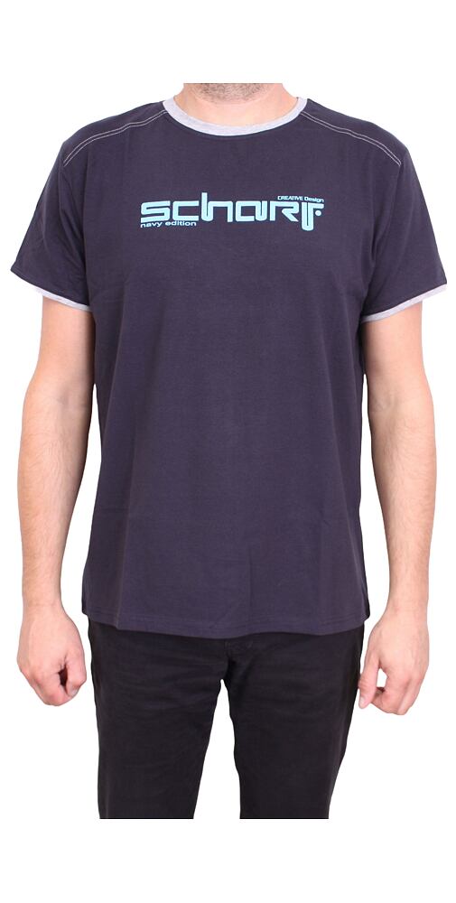 Pohodlné pánské tričko Scharf SFZ23054 navy-modrá