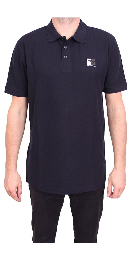 Příjemné pánské tričko s límečkem Scharf SFZ23057 navy