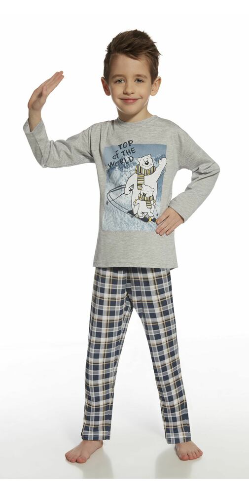 Dětské pyžamo Cornette Kids - Top Of The World šedá