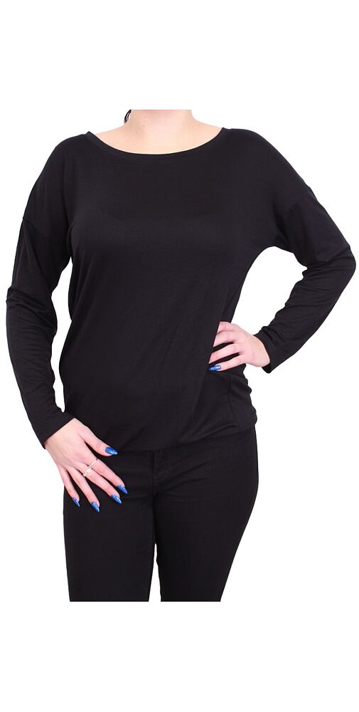 Tričko pro ženy s dlouhým rukávem Pleas 180779 černá