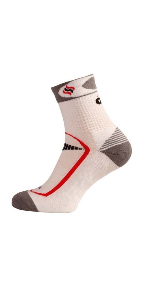 Ponožky Dotex Treking - bíločervená