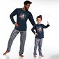 Pánské a dětské pyžamo Cornette Hockey - tmavěmodrá