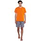 Pyžamo Vamp pro muže s krátkými rukávy 20620 oranžové