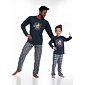 Dětské a pánské pyžamo Cornette Kids - Hockey tmavěmodrá