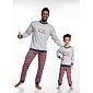 Dětské a pánské pyžamo Cornette Kids - Winter šedá
