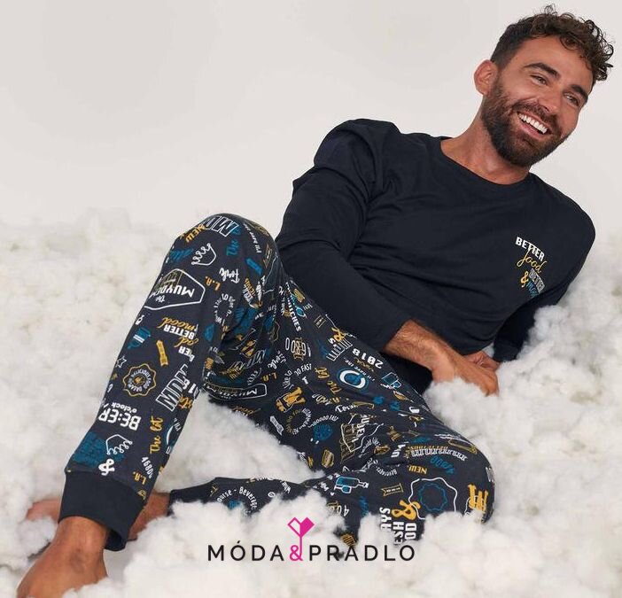 Pánské pyžamo delicious Muydemi 370025 noční modř - moda-pradlo.cz