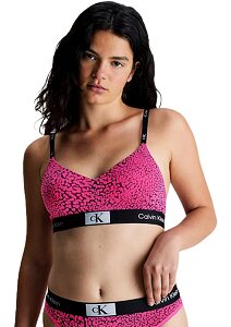 Podprsenka Calvin Klein Bralette collection 1996 QF7218E pink vzor