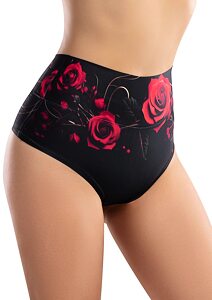 Vyšší dámské kalhotky Julimex HBriefs Red rose