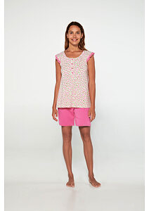 Dámské pyžamo Vamp s krátkými kalhotami 20258 růžové