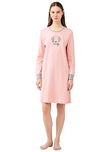 Vamp noční košile s dlouhými rukávy 21492 pink peach