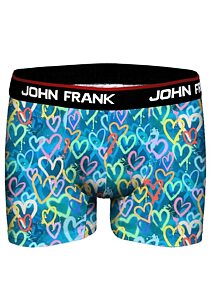 Bavlněné boxerky pro muže John Frank JFBD06 spray heart