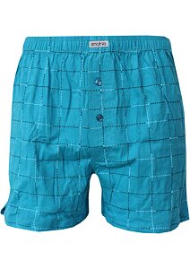 Pánské bavlněné trenky s moderním vzorem Andrie PS 5881 laguna