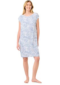 Letní noční košile Vamp se vzorem zebry 22016 blue serene