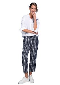 Dámské kalhoty Kenny S. ve střihu Pearl 47208 se vzorem