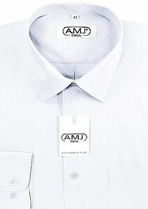 Pánská bílá společenská košile AMJ Slim