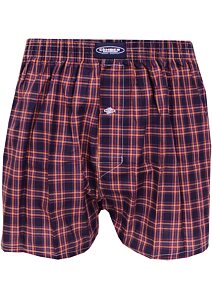 Moderní plátýnkové trenýrky Climber 3100C8 navy-orange kostka