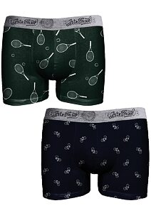 Pánské boxerky John Frank JF2BEF23 navy-zelené