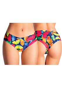 Bezešvé dámské kalhotky s obrázky Meméme red spring butterfly