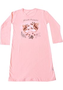 Dívčí košilka na spaní Cornette Squirrel pudr