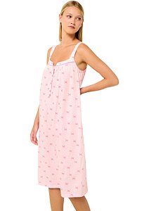 Bavlněná noční košile Vamp 22267 pink sea