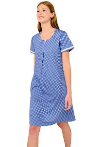 Bavlněná letní noční košile Vamp 22215 blue iris