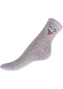 Bavlněné ponožky Magnetis smile šedé