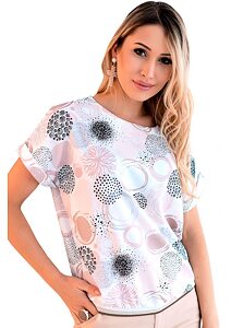 Designová halenka M. Hajdan 1178 mocca kolečka