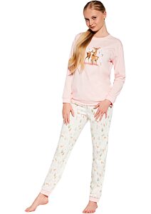 Bavlněné dívčí pyžamo Cornette Fall pudr