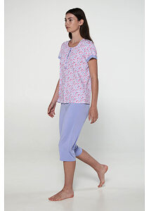 Dámské pyžamo Vamp s knoflíkovou légou 20267