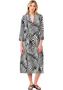 Popelínové letní šaty Vamp s knoflíky 22428 black