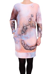 Volnočasové šaty Fashion Mam 387 losos vzor
