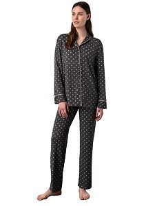 Dvoudílné dámské propínací pyžamo Vamp 17139 gray magnet