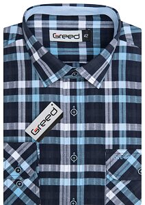 Pánská košile AMJ Greed SD 379 navy kostka